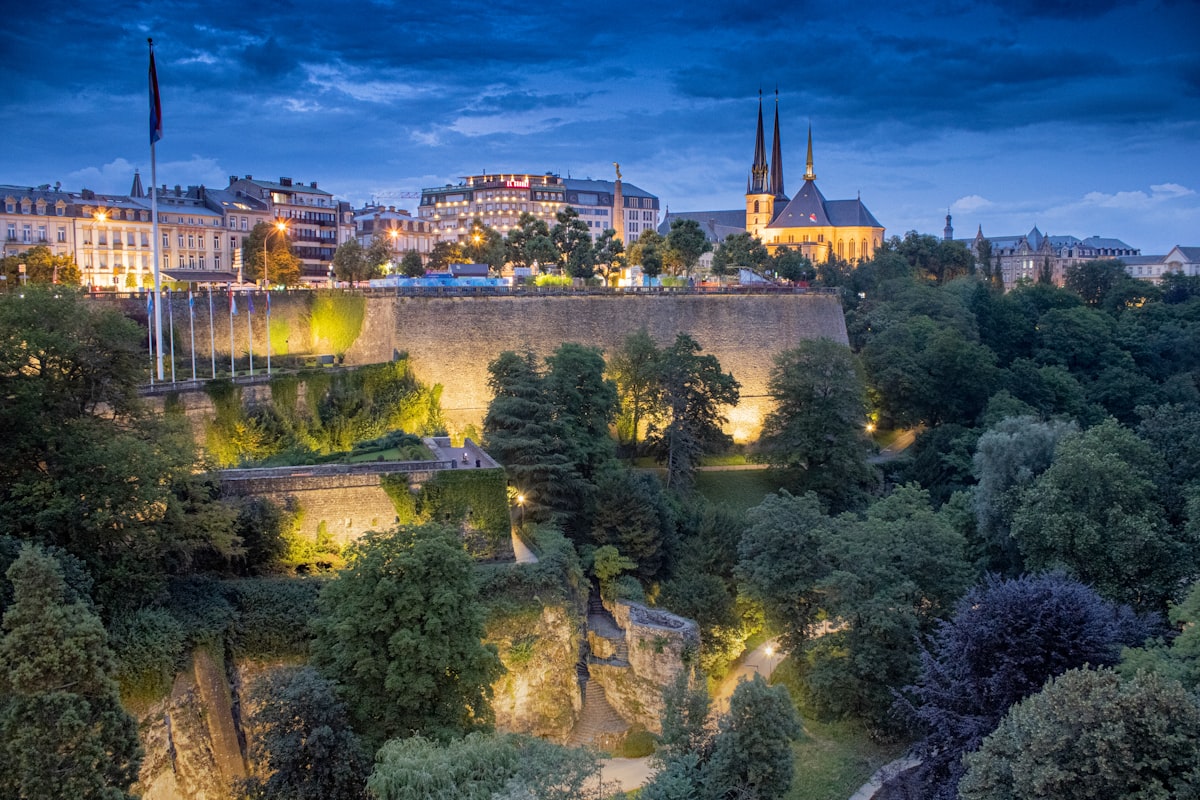Luxembourg City at night